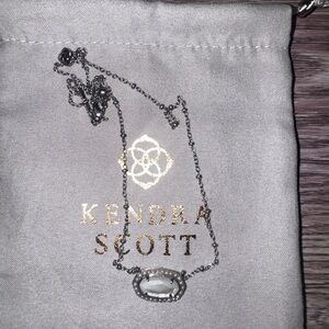 Kendra Scott Silver and Gray Necklace